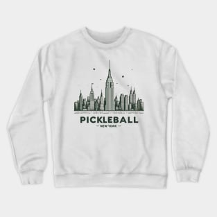 Pickleball New York Skyline Design Crewneck Sweatshirt